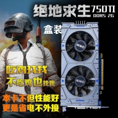 影驰/七彩虹/混发GTX750Ti 骁将双风扇 2G DDR5 128Bit 游戏独立显卡 盒包