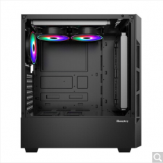 航嘉GX580H 电脑游戏机箱ATX水冷钢化玻侧透防尘静音游戏电竞水冷版机箱