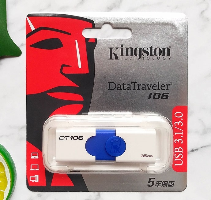 金士顿DT106高速16G优盘USB3.1推拉创意电脑U盘闪存盘