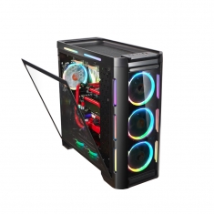 金河田峥嵘z30水冷机箱电脑台式机usb3.0钢化玻璃侧透游戏atx机箱