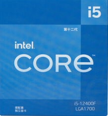 英特尔(Intel)12代酷睿 i5-12400F 台式机CPU处理器6核12线程  需配独立显卡
